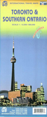 Toronto & Ontario South Waterproof Travel Map (International Travel Maps) - Wide World Maps & MORE! - Map - ITMB Publishing, Ltd. - Wide World Maps & MORE!