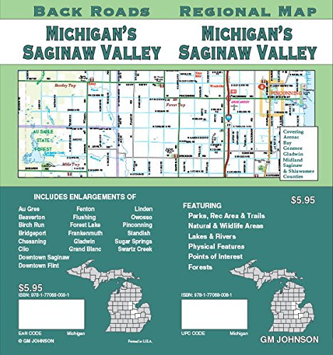 Saginaw Valley Michigan Regional Map - Wide World Maps & MORE! - Book - Wide World Maps & MORE! - Wide World Maps & MORE!