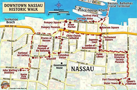 Nassau Historic Walking Tour & New Providence Island Bahamas Maps Laminated Card by Franko Maps Ltd. (2015-10-19) - Wide World Maps & MORE! - Book - Wide World Maps & MORE! - Wide World Maps & MORE!