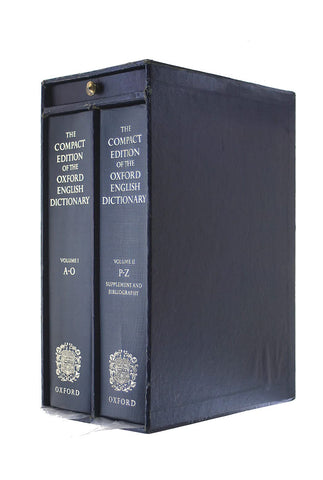 The Compact Edition of the Oxford English Dictionary. 2 volume set with case and magnifying glass [Hardcover] Oxford University Press - Wide World Maps & MORE!
