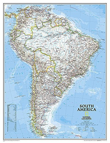 South America Classic [Enlarged and Tubed] (National Geographic Reference Map) - Wide World Maps & MORE! - Book - Wide World Maps & MORE! - Wide World Maps & MORE!