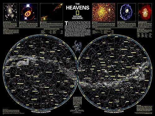 The Heavens [Tubed] (National Geographic Reference Map) - Wide World Maps & MORE! - Book - Wide World Maps & MORE! - Wide World Maps & MORE!