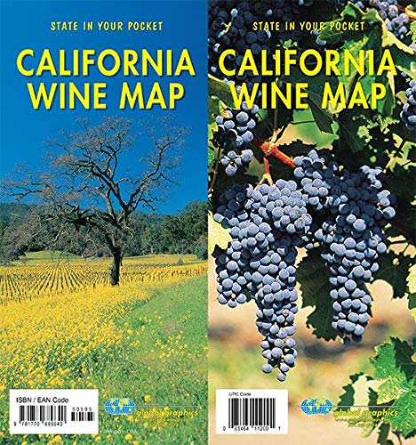 California Wine Map, California - Wide World Maps & MORE! - Book - Wide World Maps & MORE! - Wide World Maps & MORE!