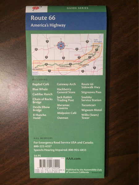 2015 AAA/ACSC Route 66 'America's Highway' Guide Series Map - Wide World Maps & MORE! - Office Product - Guide Series - Wide World Maps & MORE!