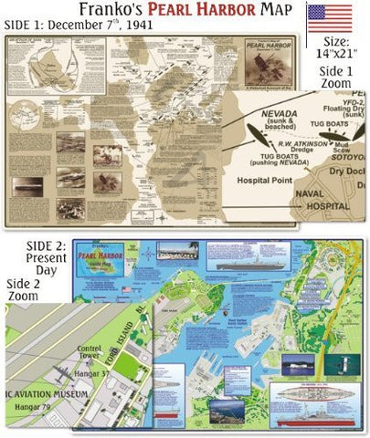 Franko Maps Pearl Harbor Map for Scuba Divers and Snorkelers - Wide World Maps & MORE! - Sports - 699 - Wide World Maps & MORE!