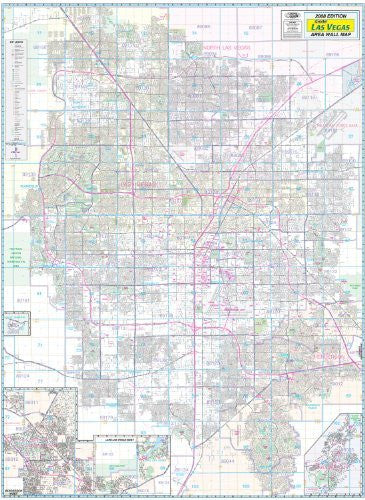 Greater Las Vegas Area Wall Map Gloss Laminated | Wide World Maps & MORE!