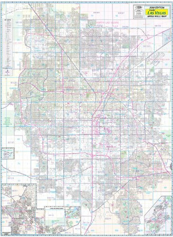 Greater Las Vegas Area Wall Map Gloss Laminated - Wide World Maps & MORE! - Book - Wide World Maps & MORE! - Wide World Maps & MORE!
