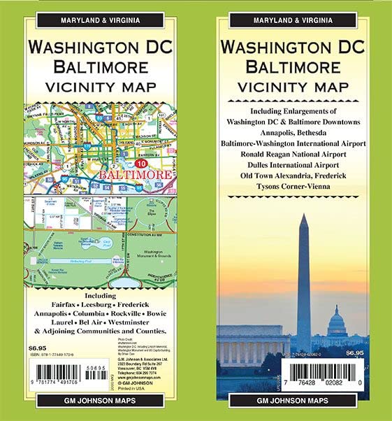 Washington DC / Baltimore & Vicinity, Maryland / Virginia Regional Map ...
