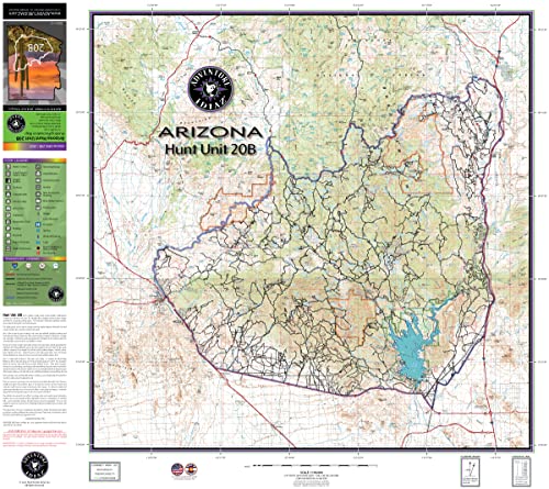 Arizona Hunt Unit 20B Hunting / Recreation Map - Wide World Maps & MORE!