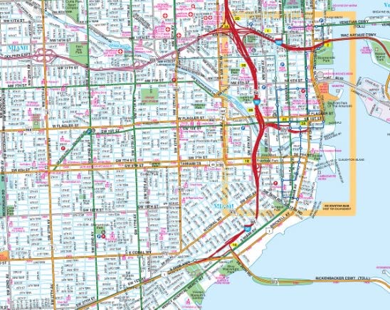 City Street Map Miami - Wide World Maps & MORE!