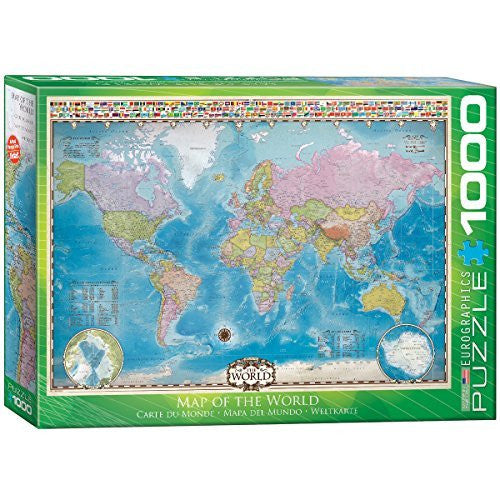 EuroGraphics Map of The World Puzzle (1000-Piece) - Wide World Maps & MORE! - Toy - EuroGraphics - Wide World Maps & MORE!