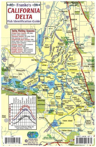 California Delta Map & Fish Guide Franko Maps Laminated Fish Card - Wide World Maps & MORE! - Book - Wide World Maps & MORE! - Wide World Maps & MORE!