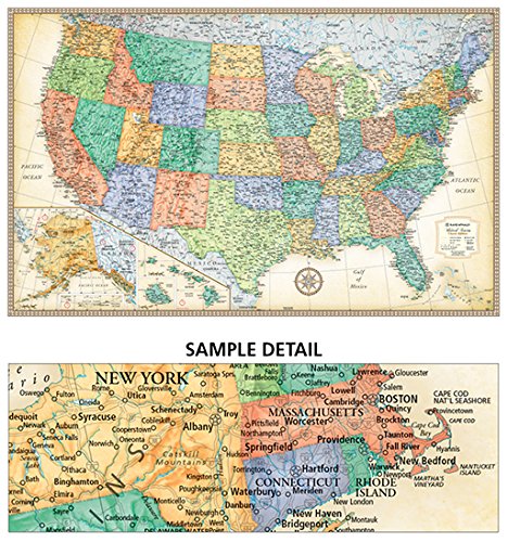 Rand McNally Classic United States Wall Map - Wide World Maps & MORE! - Map - Rand McNally & Company - Wide World Maps & MORE!