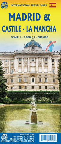 Madrid & Castile - La Mancha Travel Reference Map 1:7k / 1:600K Waterproof - Wide World Maps & MORE!