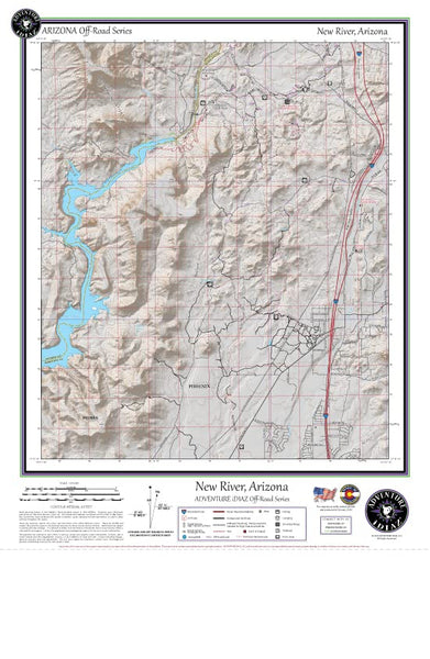 New River, Arizona / Off-Road Series - Wide World Maps & MORE!