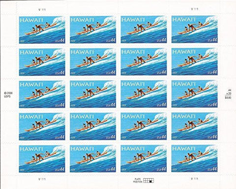 2009 Hawaii Statehood Anniversary Twenty 44 Cent Stamps Scott 4415 - Wide World Maps & MORE! - Toy - USPS - Wide World Maps & MORE!