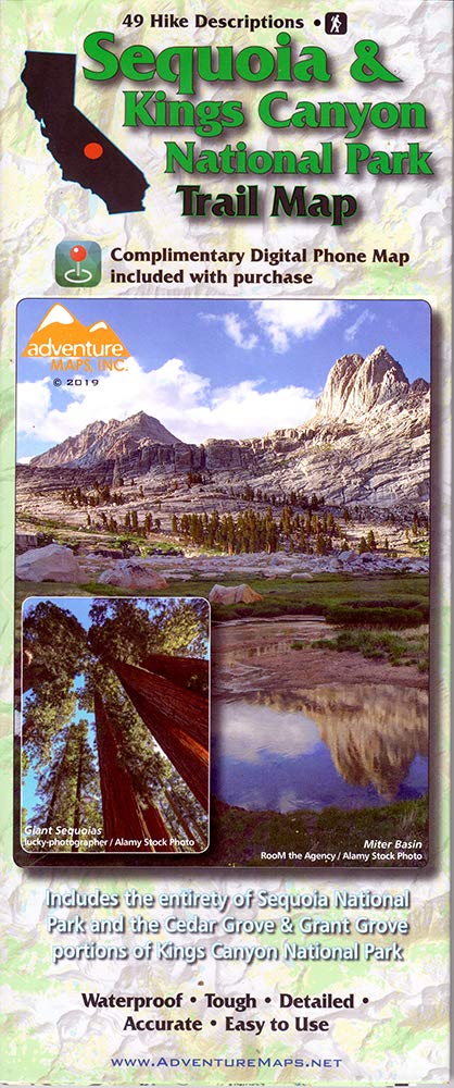 Sequoia national park hiking trail outlet map