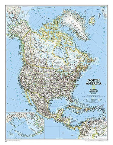 North America Classic [Laminated] (National Geographic Reference Map) - Wide World Maps & MORE! - Map - National Geographic Maps - Wide World Maps & MORE!