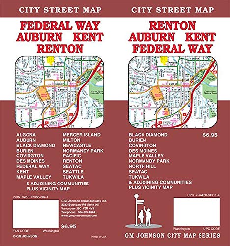 Renton / Auburn / Kent / Federal Way, Washington Street Map - Wide World Maps & MORE! - Map - Wide World Maps & MORE! - Wide World Maps & MORE!