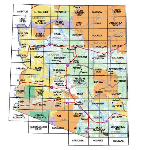 Fort Huachuca Surface Management Status 1:100,000-Scale Topographic Map - Wide World Maps & MORE! - Map - United States Department of the Interior - Wide World Maps & MORE!