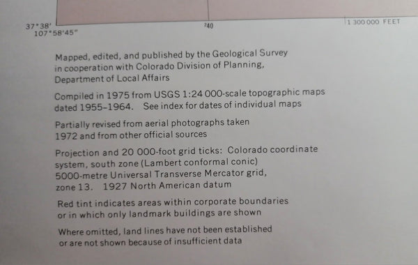 San Juan County Colorado Topographic map (folded) [Map] USGS-Reston - Wide World Maps & MORE!