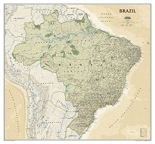 Brazil Executive [Laminated] (National Geographic Reference Map) 41x38. - Wide World Maps & MORE! - Book - Wide World Maps & MORE! - Wide World Maps & MORE!