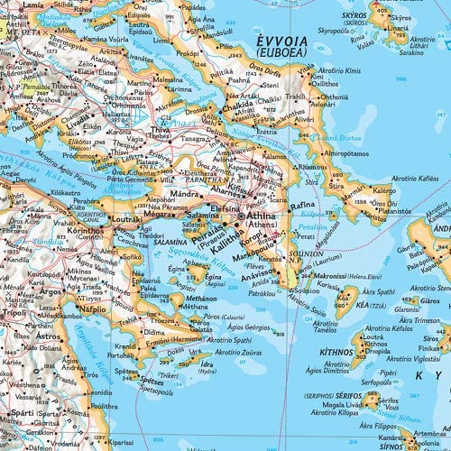 Greece and The Aegean with Cyprus National Geographic Wall Map - 28 × 22 inches - Wide World Maps & MORE!