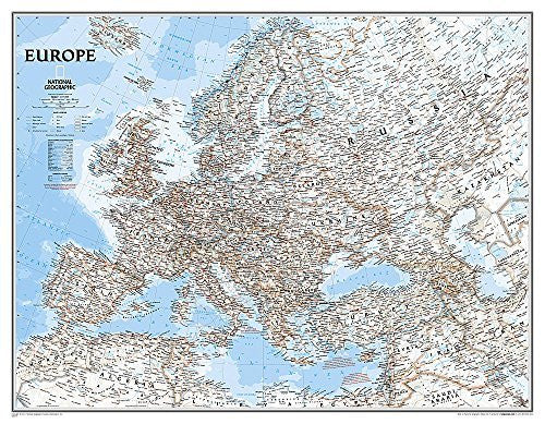 Europe Political Wall Map (enlarged & tubed) - Wide World Maps & MORE! - Book - National Geographic Maps - Wide World Maps & MORE!