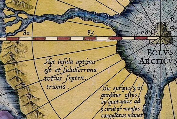 Mercator's Arctic Map (Septentrionalium Terrarum Descriptio) 1595 (Flat Earth Map) - Wide World Maps & MORE!