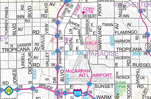 Las Vegas Valley Arterial Streets Wall Map Dry Erase Laminated - Wide World Maps & MORE! - Map - Wide World Maps & MORE! - Wide World Maps & MORE!