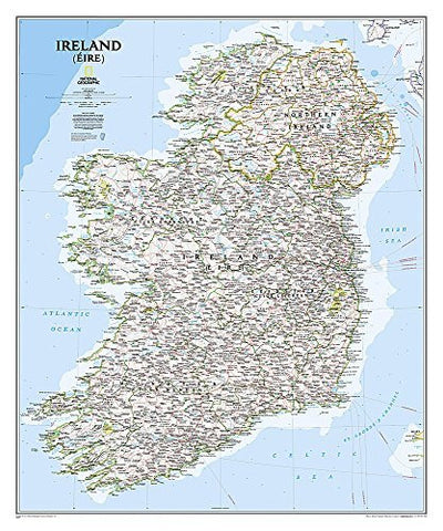 Ireland Classic [Tubed] (National Geographic Reference Map) - Wide World Maps & MORE! - Map - National Geographic Maps - Wide World Maps & MORE!