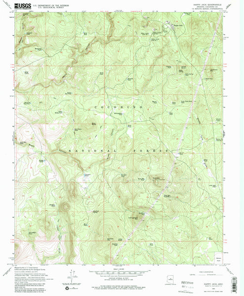 Happy Jack, AZ (7.5'×7.5' Topographic Quadrangle) - Wide World Maps & MORE! - Map - Wide World Maps & MORE! - Wide World Maps & MORE!