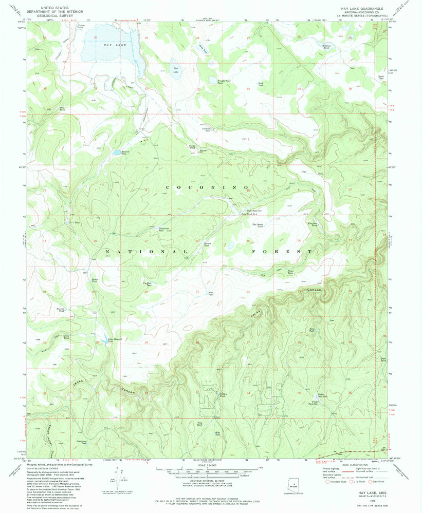 Hay Lake, Arizona (7.5'×7.5' Topographic Quadrangle) - Wide World Maps & MORE!