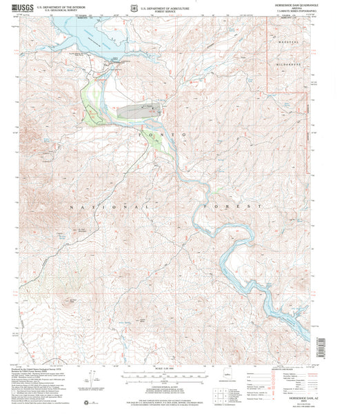 Horseshoe Dam, Arizona (7.5'×7.5' Topographic Quadrangle) - Wide World Maps & MORE! - Map - Wide World Maps & MORE! - Wide World Maps & MORE!