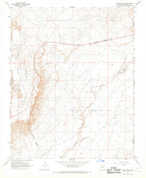 HOWELL MESA, Arizona (7.5'×7.5' Topographic Quadrangle) - Wide World Maps & MORE! - Map - Wide World Maps & MORE! - Wide World Maps & MORE!