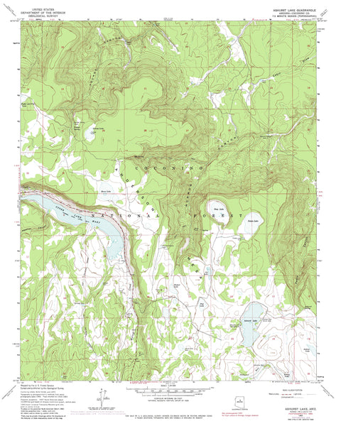 Ashurst Lake, Arizona (7.5'×7.5' Topographic Quadrangle) - Wide World Maps & MORE!