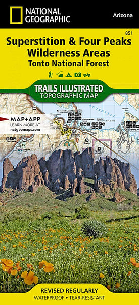 2019 Superstition and Four Peaks Wilderness Areas [Tonto National Forest] (National Geographic Trails Illustrated Map, 851) - Wide World Maps & MORE! - Map - National Geographic Maps - Wide World Maps & MORE!