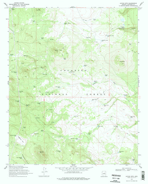 JAYCOX MTN, AZ 7.5' 1970 [Map] [Jan 01, 2017] United States Geological Survey - Wide World Maps & MORE! - Map - Wide World Maps & MORE! - Wide World Maps & MORE!