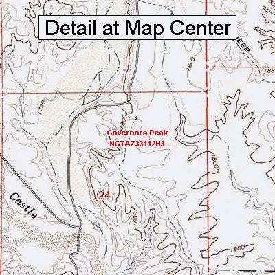 USGS Topographic Quadrangle Map - Governors Peak, Arizona (Folded/Waterproof) - Wide World Maps & MORE! - Map - Offroute - Wide World Maps & MORE!