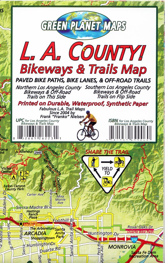 L. A. County Bikeways & Trails Map - Wide World Maps & MORE! - Map - Franko Maps - Wide World Maps & MORE!