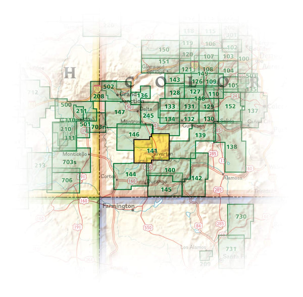 Telluride, Silverton, Ouray, Lake City (National Geographic Trails Illustrated Map 141) - Wide World Maps & MORE! - Map - National Geographic Maps - Wide World Maps & MORE!