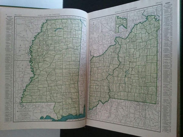 Collier's World Atlas and Gazetteer 1945 Hardcover Vintage Map Book Wwii Era [Unknown Binding] unknown author - Wide World Maps & MORE!