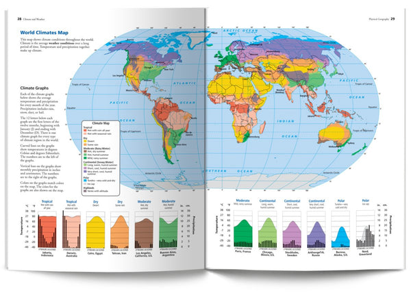 Know Geography™ World Atlas Grades 9-12 - Wide World Maps & MORE! - Map - Rand McNally - Wide World Maps & MORE!
