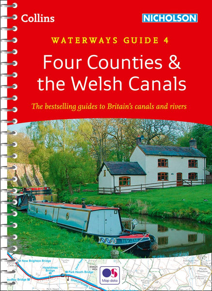 Four Counties & the Welsh Canals No. 4 (Collins Nicholson Waterways Guides) - Wide World Maps & MORE! - Book - Wide World Maps & MORE! - Wide World Maps & MORE!