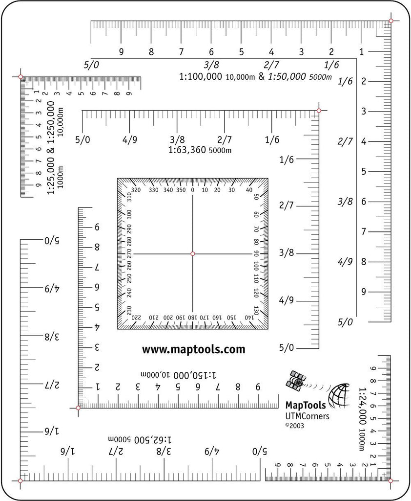 MapTools - UTM Corner Rulers Overlay - UTM Grid - Wide World Maps & MORE! - Sports - MapTools - Wide World Maps & MORE!