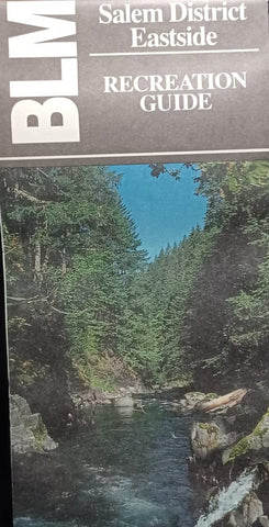 Salem (Oregon) Eastside Regcreation Guide and Map [Map] BLM staff - Wide World Maps & MORE!