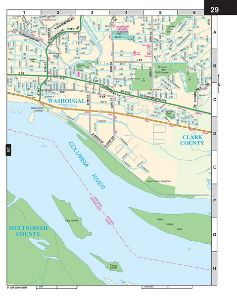 2014 Greater Portland Street Map Book - Wide World Maps & MORE! - Map - GM Johnson - Wide World Maps & MORE!