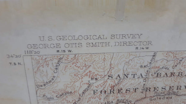 Southern California Topograhic Map, Jumbo Sheet No. 1 [Paper/Non-Laminated] 1907 - Wide World Maps & MORE! - Map - Wide World Maps & MORE! - Wide World Maps & MORE!