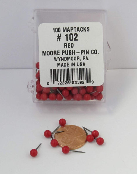 Moore Push-Pin Map Tacks - Wide World Maps & MORE! - Art and Craft Supply - Moore Push-Pin - Wide World Maps & MORE!