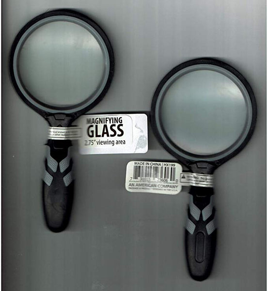 Kole Imports Magnifying Glass 2.75 Inch Viewing Area HX199, 2 Count - Wide World Maps & MORE! - Office Product - Kole Imports - Wide World Maps & MORE!